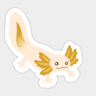 Gold Axolotl Sticker